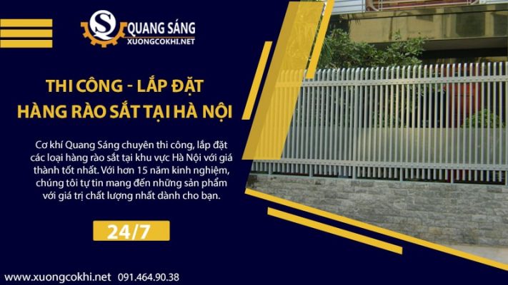 THI CÔNG - LẮP ĐẶT HÀNG RÀO SẮT TẠI HÀ NỘI