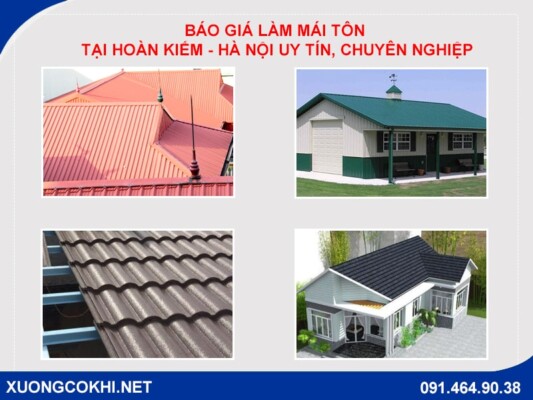 Báo giá làm mái tôn tại Hoàn Kiếm, Hà Nội năm 2021