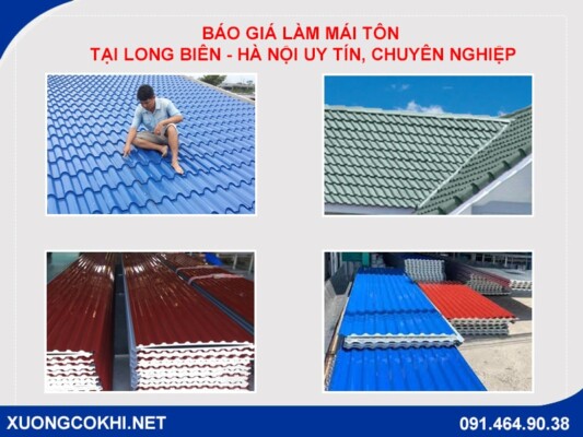 Báo giá làm mái tôn tại Long Biên, Hà Nội