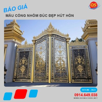 Cổng nhôm đúc có bền không? Giá bao nhiêu tiền?