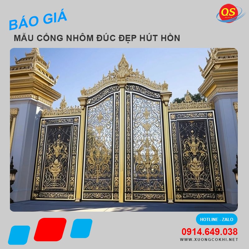 Cổng nhôm đúc có bền không? Giá bao nhiêu tiền?