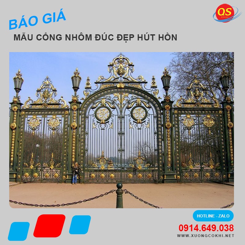 Cổng nhôm đúc có bền không? Giá bao nhiêu tiền?