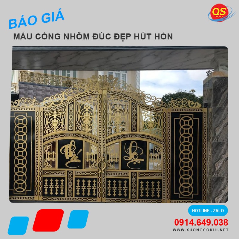 Cổng nhôm đúc có bền không? Giá bao nhiêu tiền?