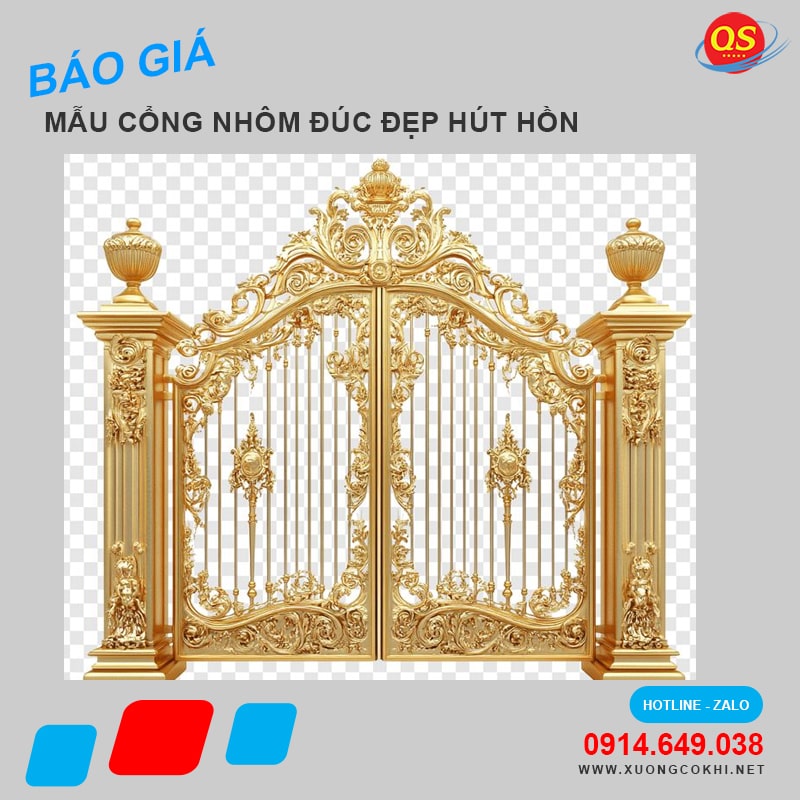 Cổng nhôm đúc có bền không? Giá bao nhiêu tiền?