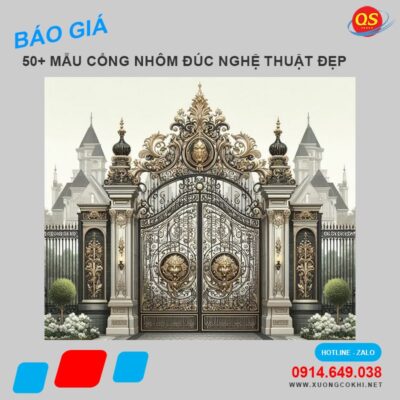 Báo giá, thi công 88+ mẫu cổng nhôm đúc nghệ thuật đẹp nhất