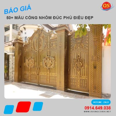 50+ mẫu cổng nhôm đúc phù điêu đẹp mang ý nghĩa phong thủy