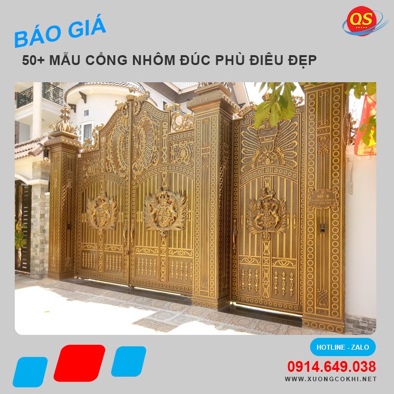 50+ mẫu cổng nhôm đúc phù điêu đẹp mang ý nghĩa phong thủy