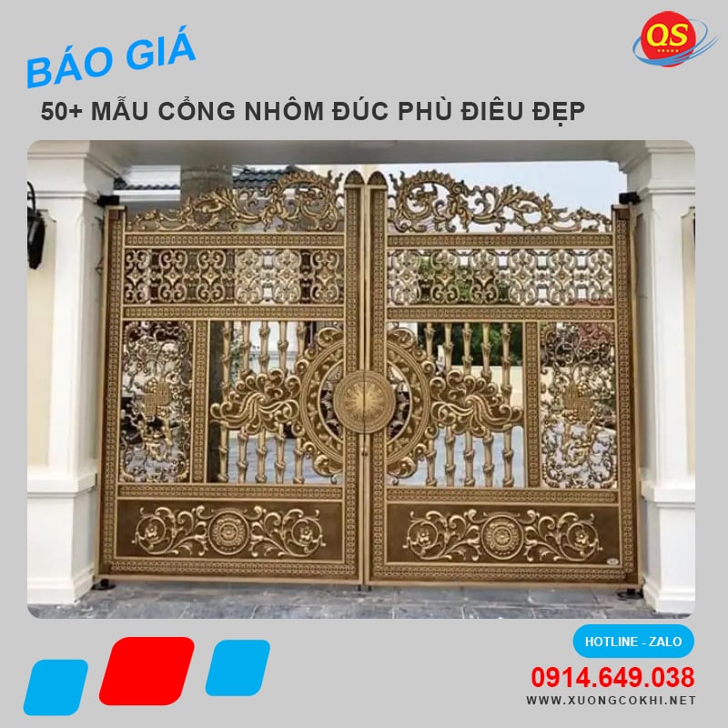 50+ mẫu cổng nhôm đúc phù điêu đẹp mang ý nghĩa phong thủy