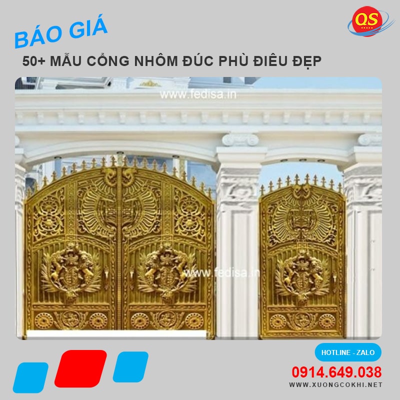 50+ mẫu cổng nhôm đúc phù điêu đẹp mang ý nghĩa phong thủy