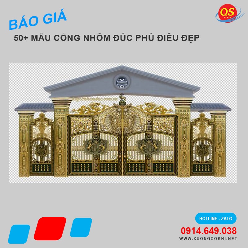 50+ mẫu cổng nhôm đúc phù điêu đẹp mang ý nghĩa phong thủy
