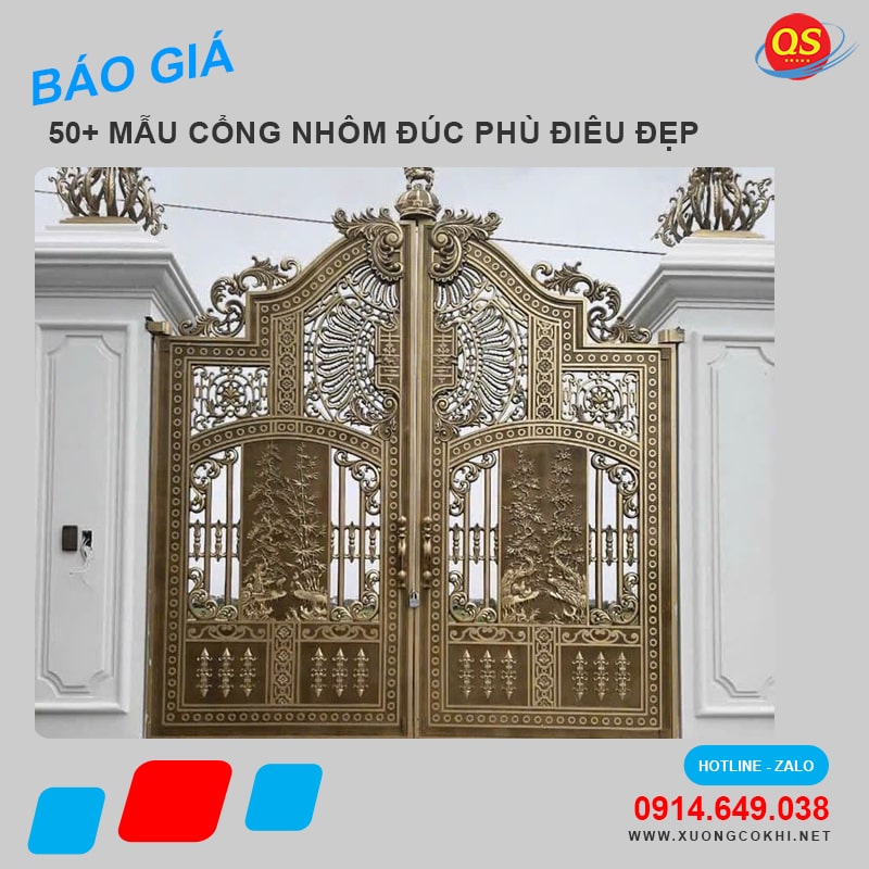 50+ mẫu cổng nhôm đúc phù điêu đẹp mang ý nghĩa phong thủy