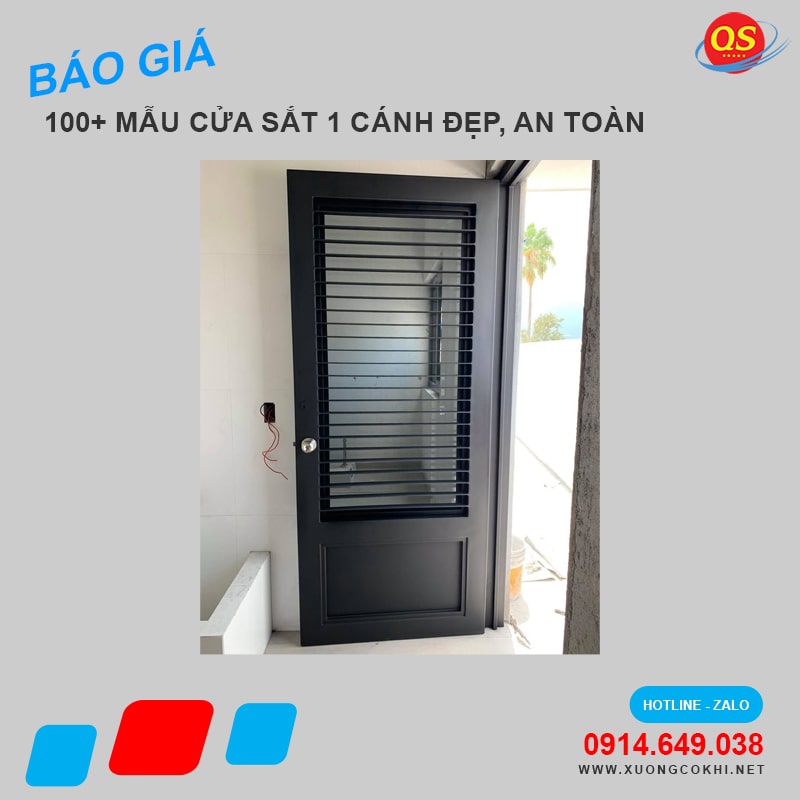 Mẫu cửa sắt 1 cánh đẹp năm 2025 giá bao nhiêu tiền 1m2?