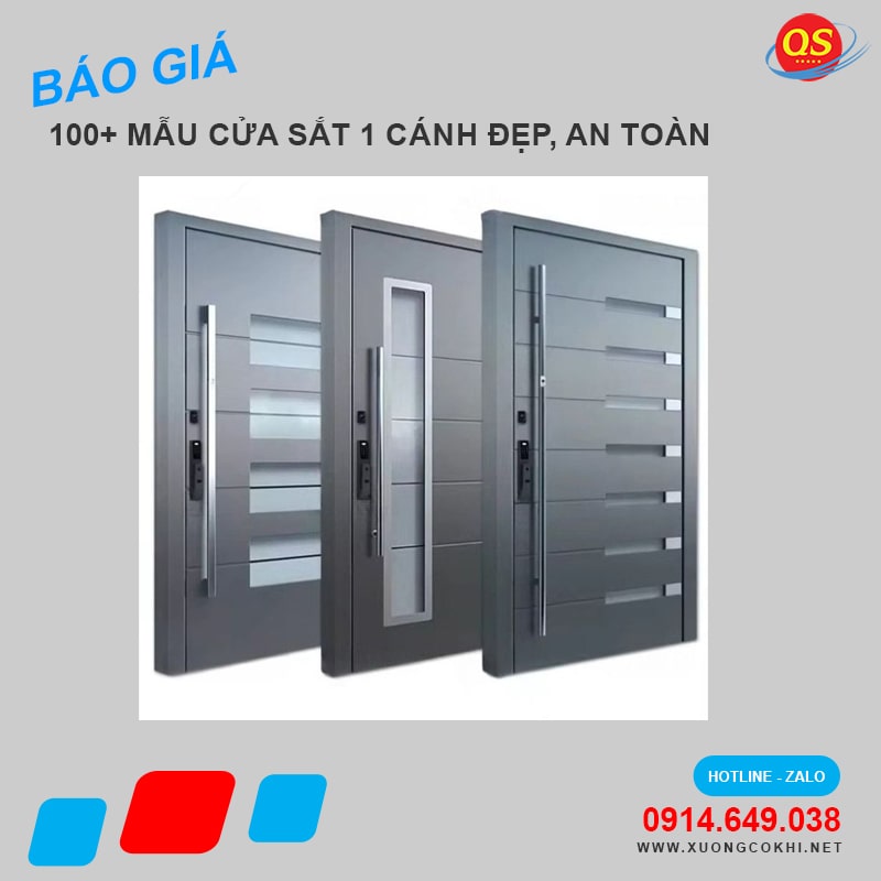 Mẫu cửa sắt 1 cánh đẹp năm 2025 giá bao nhiêu tiền 1m2?