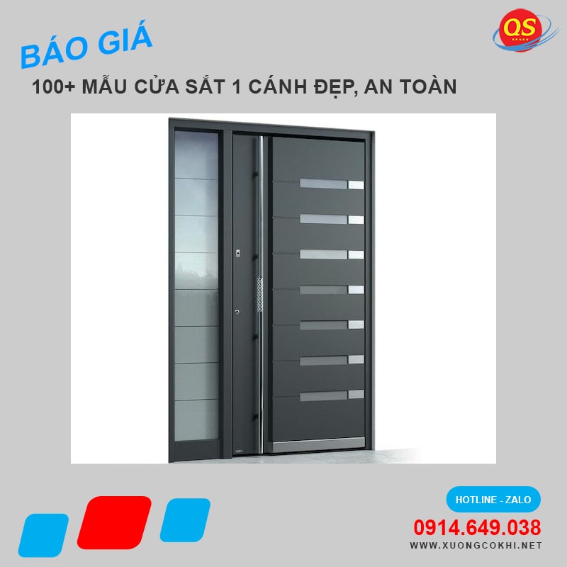 Mẫu cửa sắt 1 cánh đẹp năm 2025 giá bao nhiêu tiền 1m2?