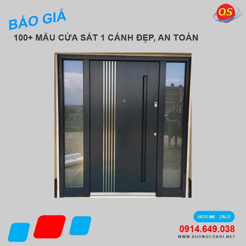 Mẫu cửa sắt 1 cánh đẹp năm 2025 giá bao nhiêu tiền 1m2?