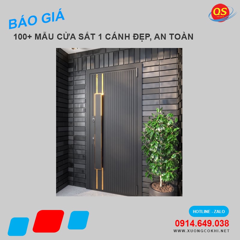 Mẫu cửa sắt 1 cánh đẹp năm 2025 giá bao nhiêu tiền 1m2?