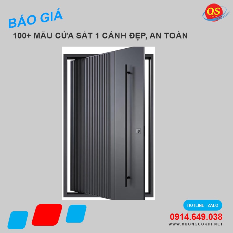 Mẫu cửa sắt 1 cánh đẹp năm 2025 giá bao nhiêu tiền 1m2?