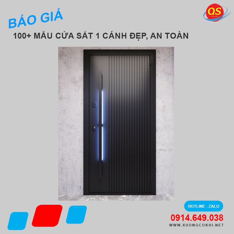 Mẫu cửa sắt 1 cánh đẹp năm 2025 giá bao nhiêu tiền 1m2?