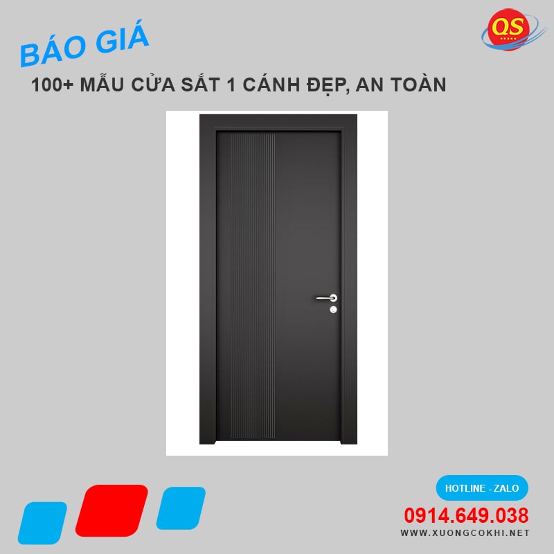 Mẫu cửa sắt 1 cánh đẹp năm 2025 giá bao nhiêu tiền 1m2?