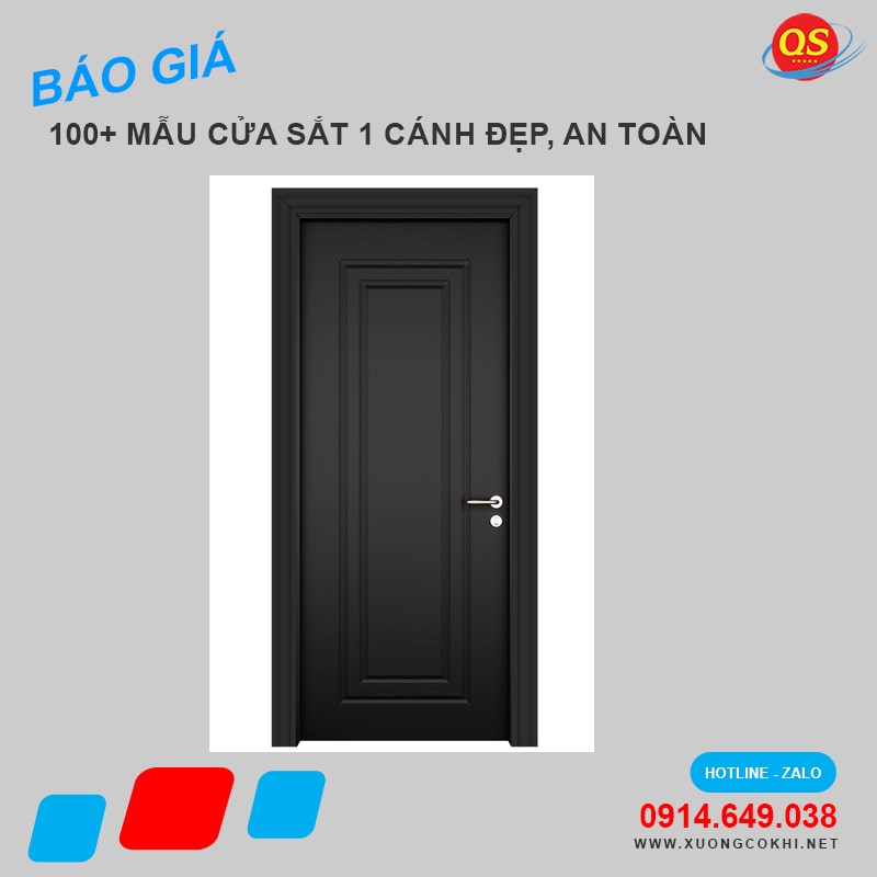 Mẫu cửa sắt 1 cánh đẹp năm 2025 giá bao nhiêu tiền 1m2?