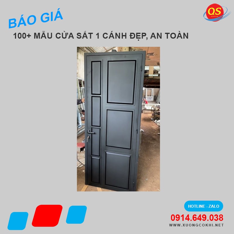 Mẫu cửa sắt 1 cánh đẹp năm 2025 giá bao nhiêu tiền 1m2?