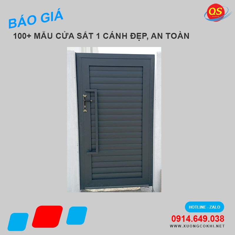 Mẫu cửa sắt 1 cánh đẹp năm 2025 giá bao nhiêu tiền 1m2?