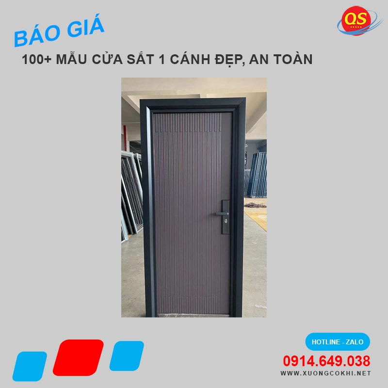 Mẫu cửa sắt 1 cánh đẹp năm 2025 giá bao nhiêu tiền 1m2?
