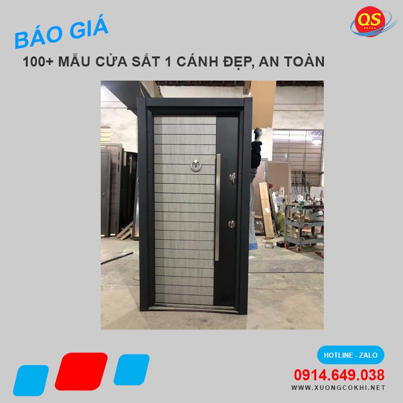 Mẫu cửa sắt 1 cánh đẹp năm 2025 giá bao nhiêu tiền 1m2?