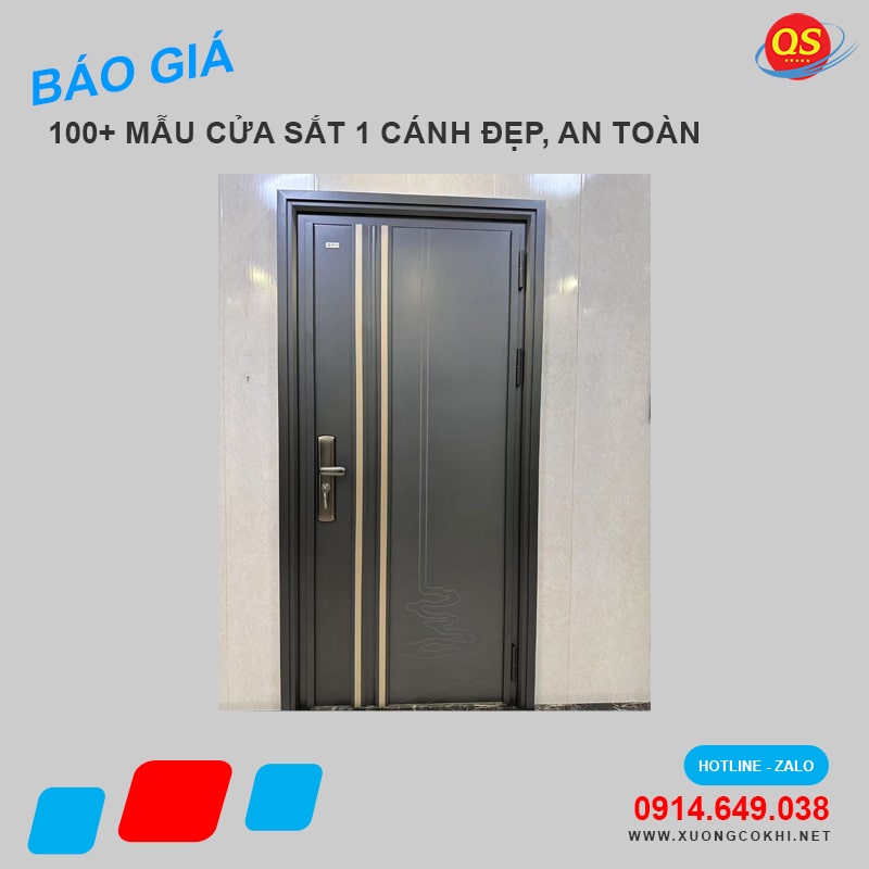 Mẫu cửa sắt 1 cánh đẹp năm 2025 giá bao nhiêu tiền 1m2?