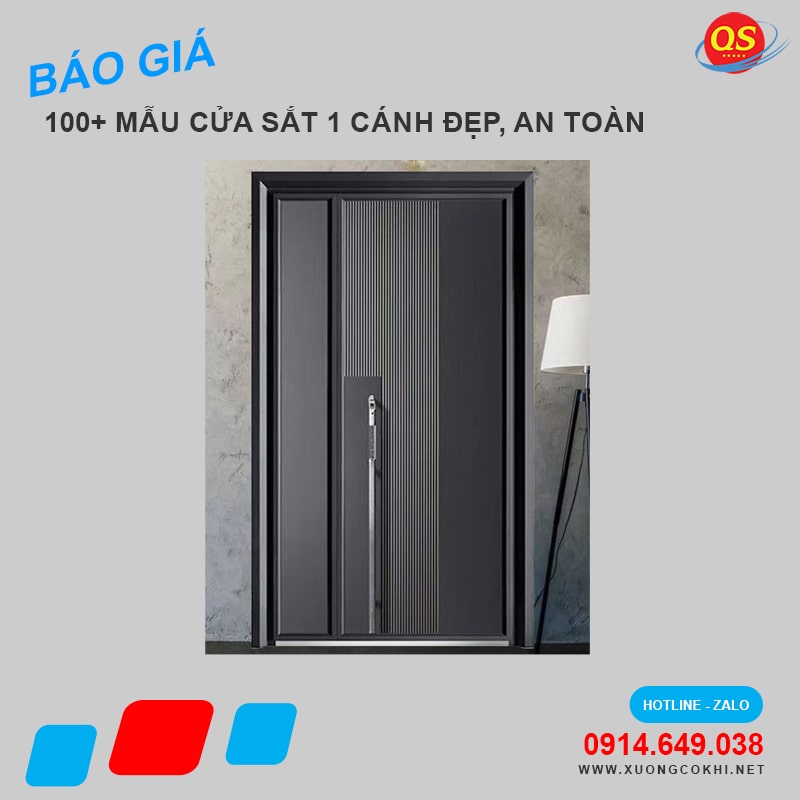 Mẫu cửa sắt 1 cánh đẹp năm 2025 giá bao nhiêu tiền 1m2?