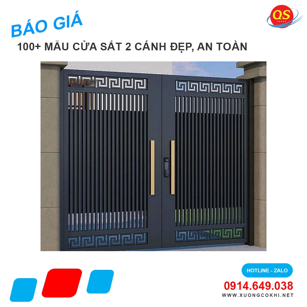 Tổng hợp và báo giá mẫu cửa sắt 2 cánh đẹp