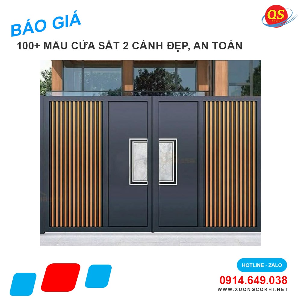 Tổng hợp và báo giá mẫu cửa sắt 2 cánh đẹp