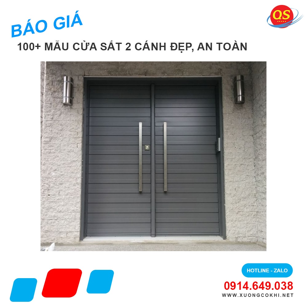 Tổng hợp và báo giá mẫu cửa sắt 2 cánh đẹp