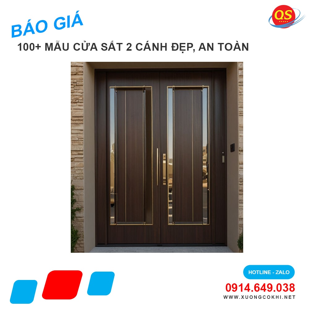 Tổng hợp và báo giá mẫu cửa sắt 2 cánh đẹp