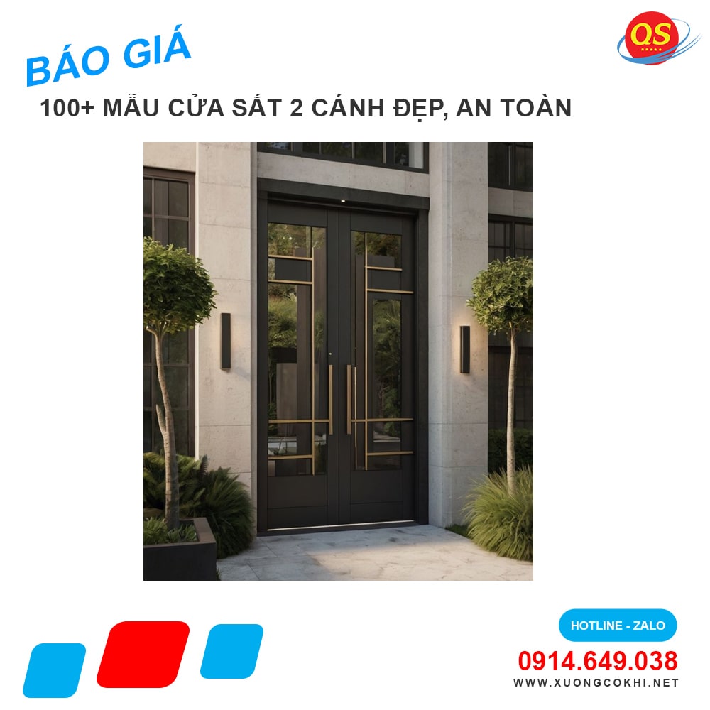 Tổng hợp và báo giá mẫu cửa sắt 2 cánh đẹp