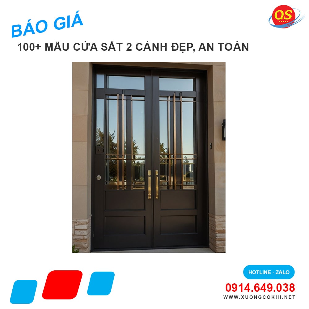 Tổng hợp và báo giá mẫu cửa sắt 2 cánh đẹp