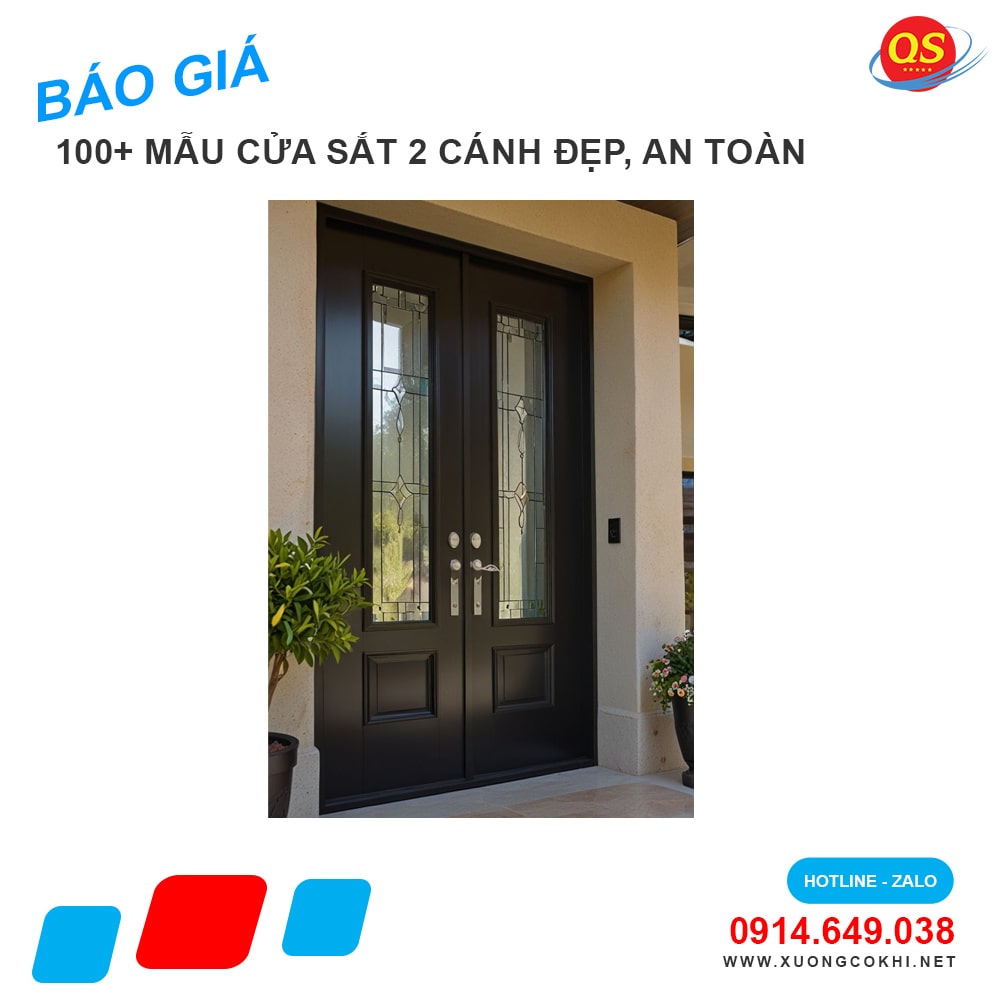 Tổng hợp và báo giá mẫu cửa sắt 2 cánh đẹp