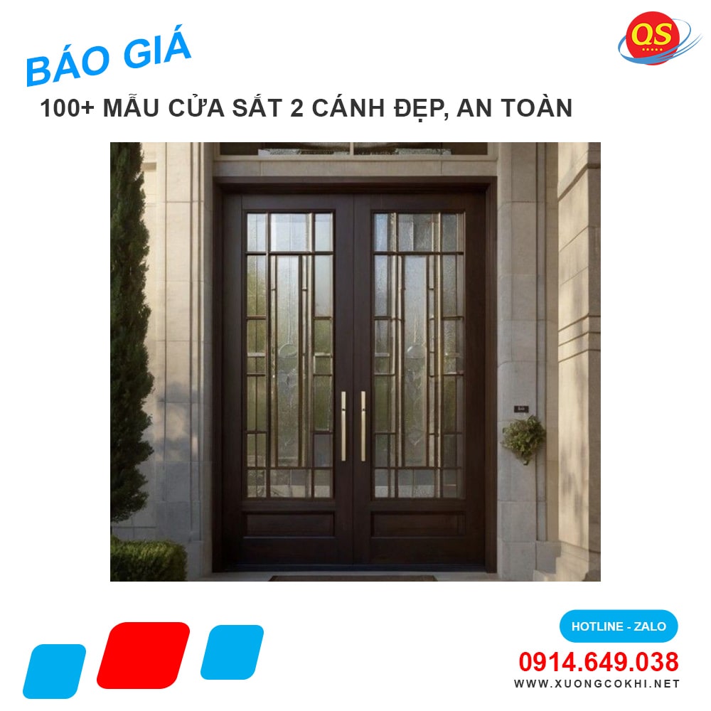 Tổng hợp và báo giá mẫu cửa sắt 2 cánh đẹp