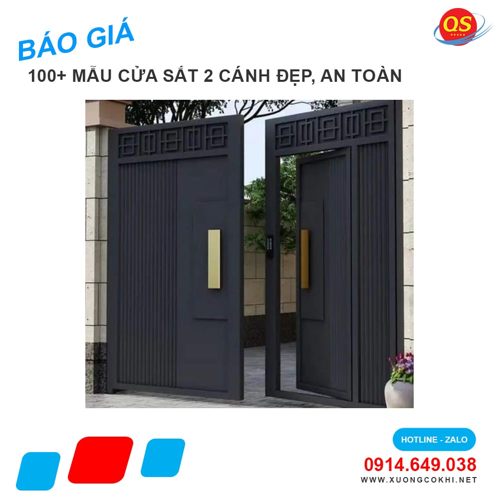 Tổng hợp và báo giá mẫu cửa sắt 2 cánh đẹp