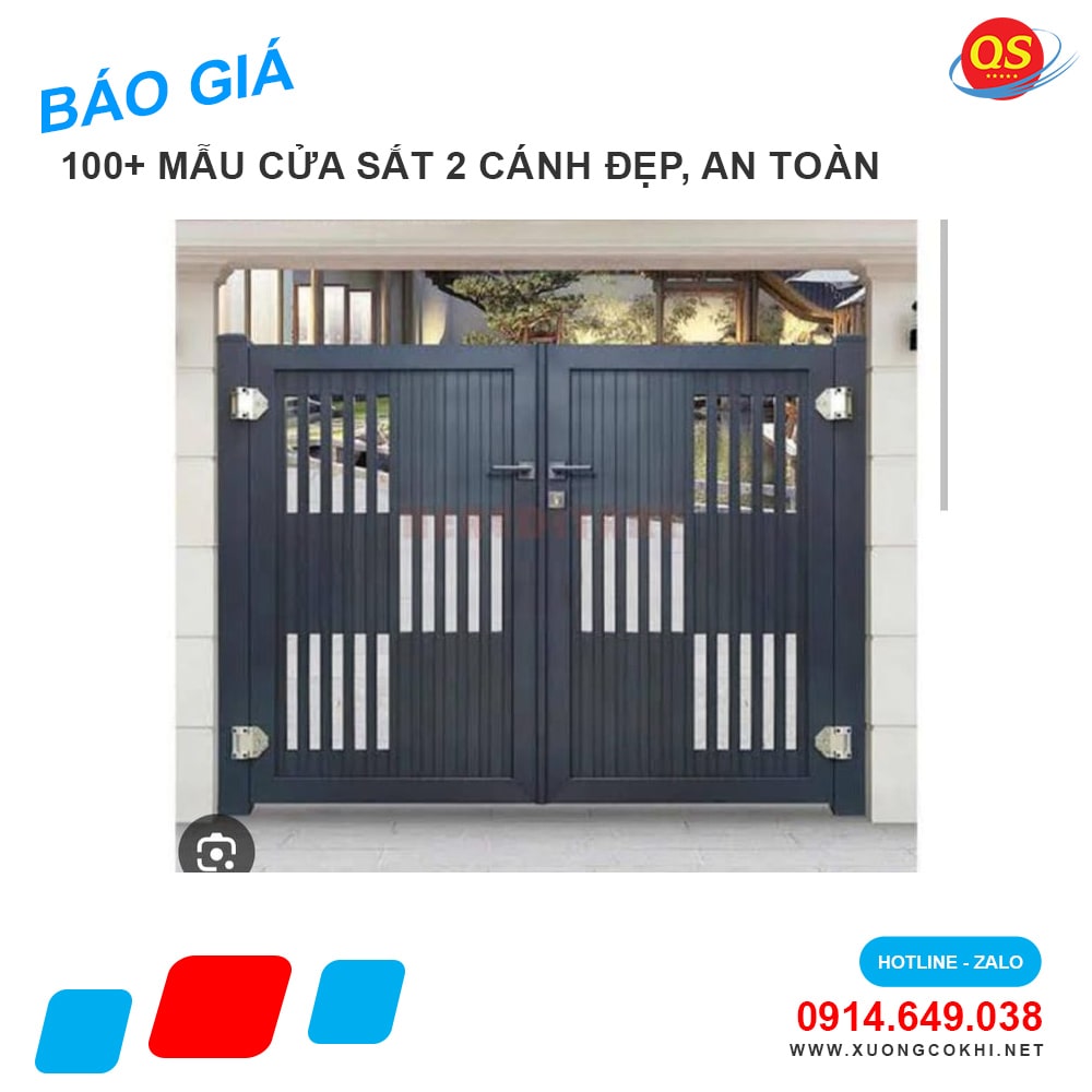 Tổng hợp và báo giá mẫu cửa sắt 2 cánh đẹp