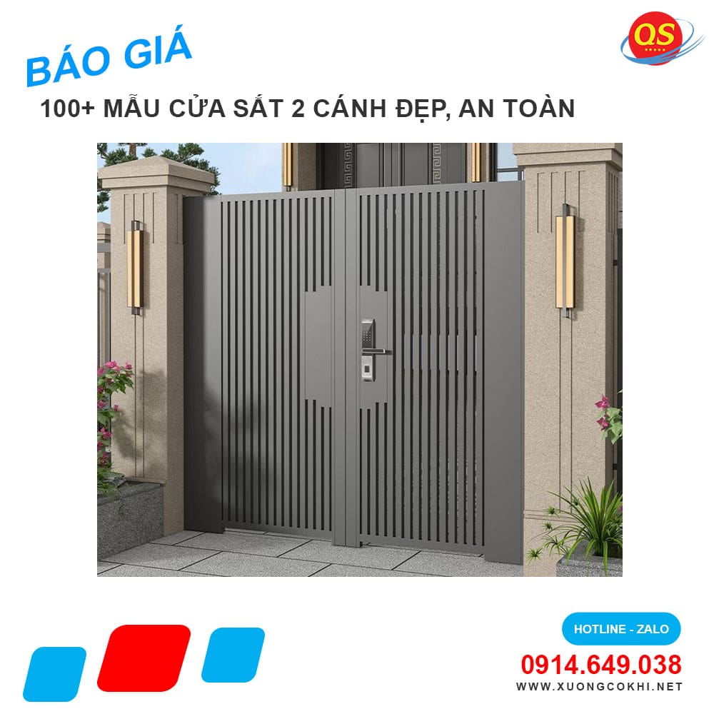 Tổng hợp và báo giá mẫu cửa sắt 2 cánh đẹp