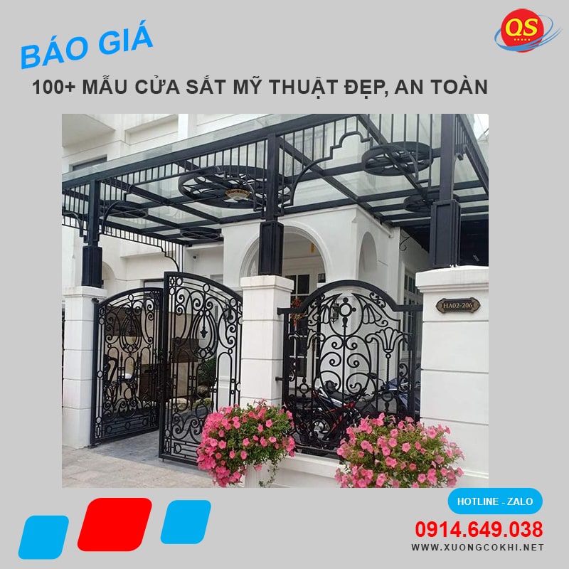 Báo giá cửa sắt mỹ thuật đẹp tại Hà Nội bao nhiêu tiền 1m2?