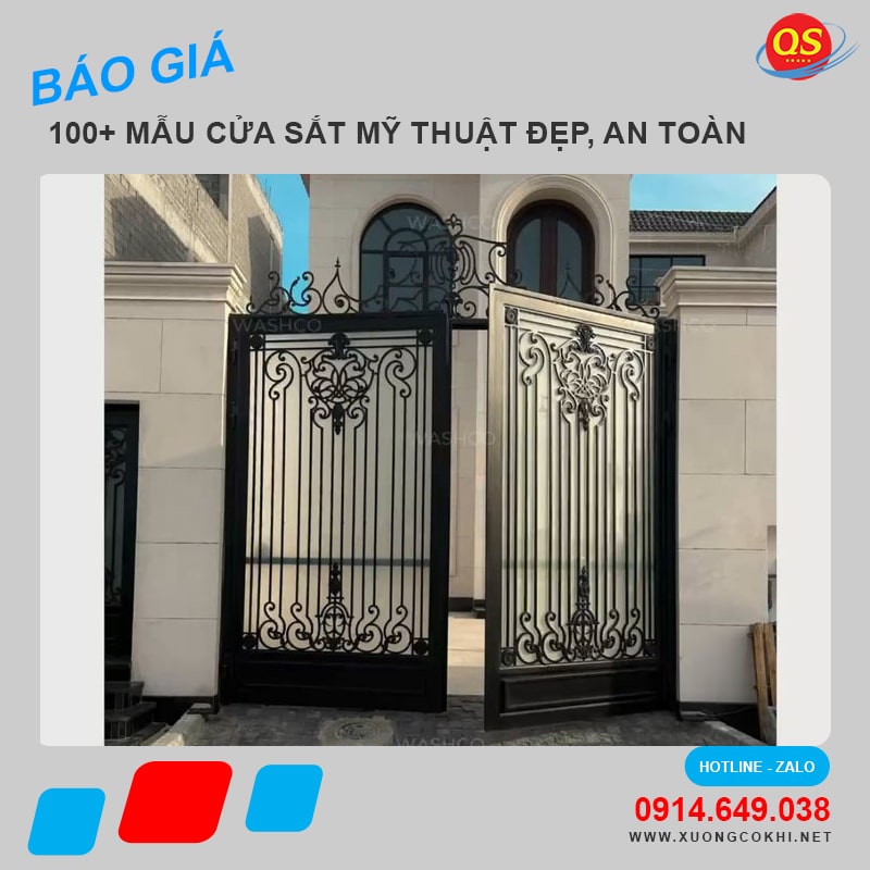 Báo giá cửa sắt mỹ thuật đẹp tại Hà Nội bao nhiêu tiền 1m2?