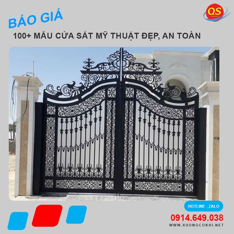 Báo giá cửa sắt mỹ thuật đẹp tại Hà Nội bao nhiêu tiền 1m2?