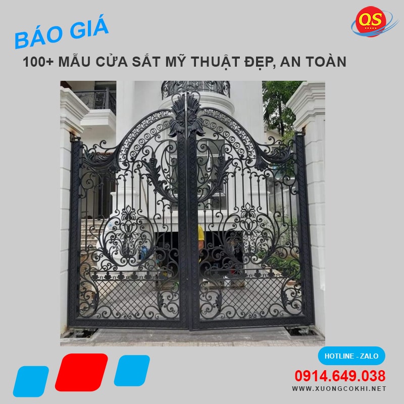 Báo giá cửa sắt mỹ thuật đẹp tại Hà Nội bao nhiêu tiền 1m2?