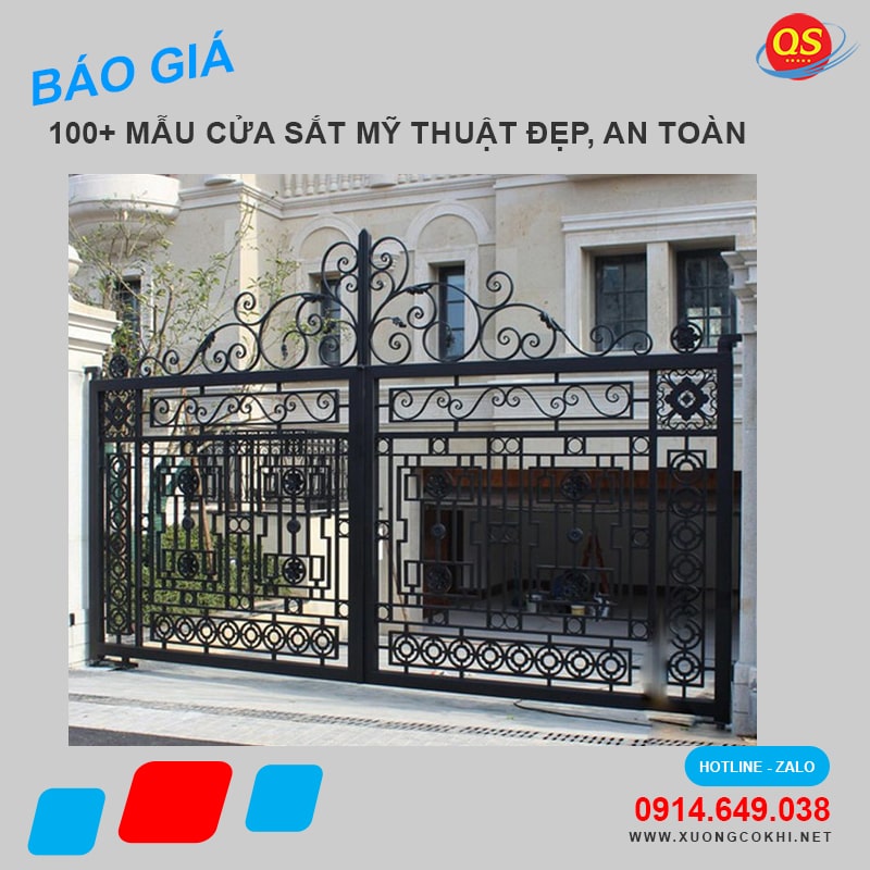 Báo giá cửa sắt mỹ thuật đẹp tại Hà Nội bao nhiêu tiền 1m2?