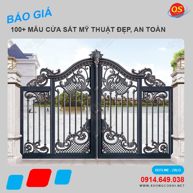 Báo giá cửa sắt mỹ thuật đẹp tại Hà Nội bao nhiêu tiền 1m2?