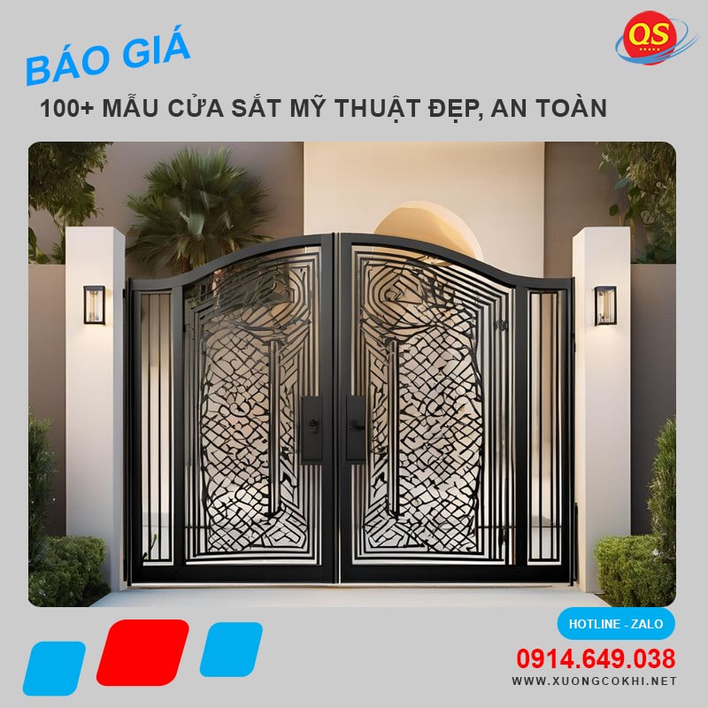 Báo giá cửa sắt mỹ thuật đẹp tại Hà Nội bao nhiêu tiền 1m2?