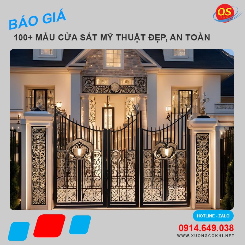 Báo giá cửa sắt mỹ thuật đẹp tại Hà Nội bao nhiêu tiền 1m2?