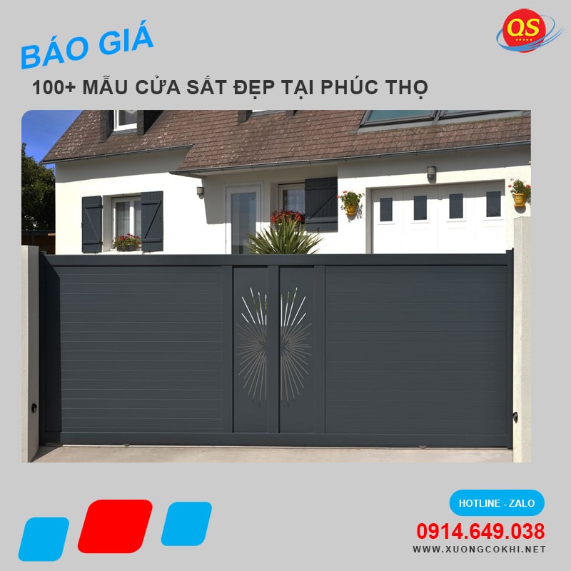 Báo giá làm cửa sắt tại Phúc Thọ giá rẻ, độ bền cao